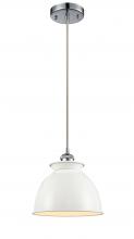 Innovations Lighting 516-1P-PC-M14-W - Adirondack - 1 Light - 8 inch - Polished Chrome - Cord hung - Mini Pendant