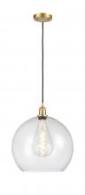 Innovations Lighting 516-1P-SG-G124-14 - Athens - 1 Light - 14 inch - Satin Gold - Cord hung - Pendant