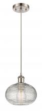 Innovations Lighting 516-1P-SN-G555-8CL - Ithaca - 1 Light - 8 inch - Brushed Satin Nickel - Cord hung - Mini Pendant