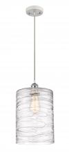  516-1P-WPC-G1113-L - Cobbleskill - 1 Light - 9 inch - White Polished Chrome - Cord hung - Mini Pendant