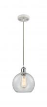 Innovations Lighting 516-1P-WPC-G122-8 - Athens - 1 Light - 8 inch - White Polished Chrome - Cord hung - Mini Pendant