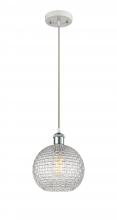 Innovations Lighting 516-1P-WPC-G122C-8CL - Athens - 1 Light - 8 inch - White Polished Chrome - Cord hung - Mini Pendant