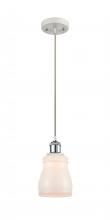 Innovations Lighting 516-1P-WPC-G391 - Ellery - 1 Light - 5 inch - White Polished Chrome - Cord hung - Mini Pendant