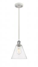 Innovations Lighting 516-1P-WPC-GBC-84 - Berkshire - 1 Light - 8 inch - White Polished Chrome - Cord hung - Mini Pendant