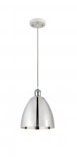 Innovations Lighting 516-1P-WPC-MBD-9-PC - Bristol - 1 Light - 9 inch - White Polished Chrome - Cord hung - Mini Pendant