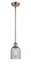 Innovations Lighting 516-1S-AC-G257 - Caledonia - 1 Light - 5 inch - Antique Copper - Mini Pendant