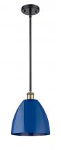 Innovations Lighting 516-1S-BAB-MBD-9-BL - Plymouth - 1 Light - 9 inch - Black Antique Brass - Pendant