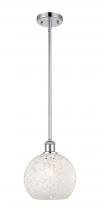 Innovations Lighting 516-1S-PC-G1216-8WM - White Mouchette - 1 Light - 8 inch - Polished Chrome - Mini Pendant