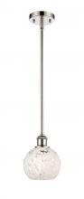 Innovations Lighting 516-1S-PN-G1216-6WM - White Mouchette - 1 Light - 6 inch - Polished Nickel - Mini Pendant