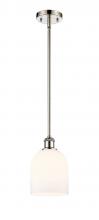  516-1S-PN-G558-6GWH - Bella - 1 Light - 6 inch - Polished Nickel - Mini Pendant