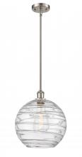  516-1S-SN-G1213-12 - Athens Deco Swirl - 1 Light - 12 inch - Brushed Satin Nickel - Mini Pendant