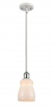  516-1S-WPC-G391 - Ellery - 1 Light - 5 inch - White Polished Chrome - Mini Pendant