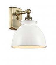 Innovations Lighting 516-1W-AB-M14-W - Adirondack - 1 Light - 8 inch - Antique Brass - Sconce