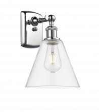 Innovations Lighting 516-1W-PC-GBC-82 - Berkshire - 1 Light - 8 inch - Polished Chrome - Sconce