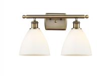  516-2W-AB-GBD-751 - Bristol - 2 Light - 18 inch - Antique Brass - Bath Vanity Light