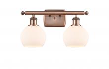 Innovations Lighting 516-2W-AC-G121-6 - Athens - 2 Light - 16 inch - Antique Copper - Bath Vanity Light