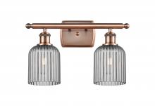 Innovations Lighting 516-2W-AC-G559-5SM - Bridal Veil - 2 Light - 15 inch - Antique Copper - Bath Vanity Light