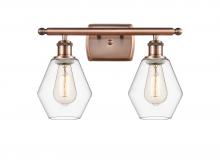 Innovations Lighting 516-2W-AC-G652-6 - Cindyrella - 2 Light - 16 inch - Antique Copper - Bath Vanity Light