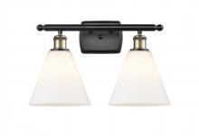 Innovations Lighting 516-2W-BAB-GBC-81 - Berkshire - 2 Light - 18 inch - Black Antique Brass - Bath Vanity Light