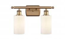  516-2W-BB-G801 - Clymer - 2 Light - 14 inch - Brushed Brass - Bath Vanity Light