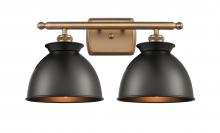 Innovations Lighting 516-2W-BB-M14-BK-LED - Adirondack - 2 Light - 18 inch - Brushed Brass - Bath Vanity Light