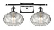 Innovations Lighting 516-2W-PC-G555-8CL - Ithaca - 2 Light - 18 inch - Polished Chrome - Bath Vanity Light