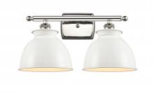  516-2W-PN-M14-W - Adirondack - 2 Light - 18 inch - Polished Nickel - Bath Vanity Light