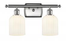  516-2W-SN-G559-5GWH - Bridal Veil - 2 Light - 15 inch - Brushed Satin Nickel - Bath Vanity Light