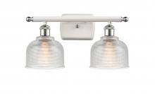 Innovations Lighting 516-2W-WPC-G412 - Dayton - 2 Light - 16 inch - White Polished Chrome - Bath Vanity Light