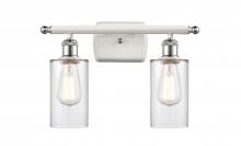 Innovations Lighting 516-2W-WPC-G802 - Clymer - 2 Light - 14 inch - White Polished Chrome - Bath Vanity Light