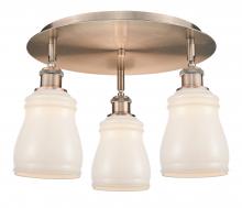 Innovations Lighting 516-3C-AC-G391 - Ellery - 3 Light - 17 inch - Antique Copper - Flush Mount