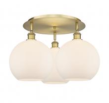 Innovations Lighting 516-3C-BB-G121-10 - Athens - 3 Light - 22 inch - Brushed Brass - Flush Mount