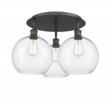 Innovations Lighting 516-3C-BK-G122-10 - Athens - 3 Light - 22 inch - Matte Black - Flush Mount