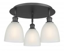  516-3C-BK-G381 - Castile - 3 Light - 18 inch - Matte Black - Flush Mount