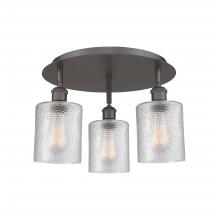 Innovations Lighting 516-3C-OB-G112 - Cobbleskill - 3 Light - 17 inch - Oil Rubbed Bronze - Flush Mount