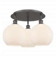 Innovations Lighting 516-3C-OB-G121-10 - Athens - 3 Light - 22 inch - Oil Rubbed Bronze - Flush Mount