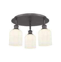 Innovations Lighting 516-3C-OB-G559-5GWH - Bridal Veil - 3 Light - 17 inch - Oil Rubbed Bronze - Flush Mount