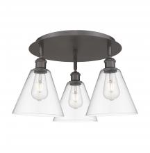  516-3C-OB-GBC-82 - Berkshire - 3 Light - 20 inch - Oil Rubbed Bronze - Flush Mount