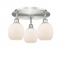  516-3C-SN-G101 - Belfast - 3 Light - 18 inch - Satin Nickel - Flush Mount