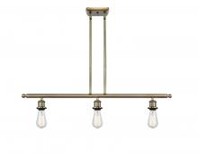  516-3I-AB - Bare Bulb - 3 Light - 36 inch - Antique Brass - Cord hung - Island Light