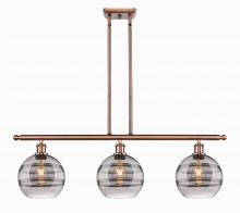 Innovations Lighting 516-3I-AC-G556-8SM - Rochester - 3 Light - 36 inch - Antique Copper - Cord hung - Island Light