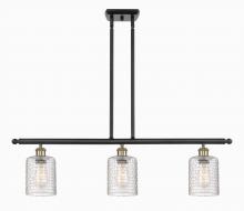  516-3I-BAB-G112C-5CL - Cobbleskill - 3 Light - 36 inch - Black Antique Brass - Cord hung - Island Light