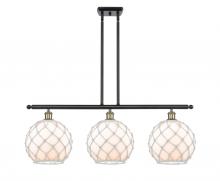 Innovations Lighting 516-3I-BAB-G121-10RW - Farmhouse Rope - 3 Light - 37 inch - Black Antique Brass - Cord hung - Island Light