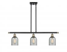 Innovations Lighting 516-3I-BAB-G257 - Caledonia - 3 Light - 36 inch - Black Antique Brass - Cord hung - Island Light