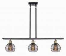  516-3I-BAB-G556-6SM - Rochester - 3 Light - 36 inch - Black Antique Brass - Cord hung - Island Light