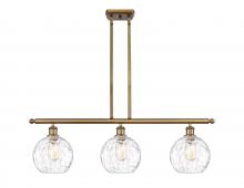 Innovations Lighting 516-3I-BB-G1215-8 - Athens Water Glass - 3 Light - 36 inch - Brushed Brass - Cord hung - Island Light