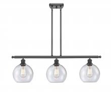 Innovations Lighting 516-3I-BK-G124-8 - Athens - 3 Light - 36 inch - Matte Black - Cord hung - Island Light