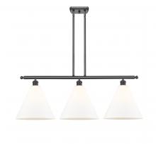 Innovations Lighting 516-3I-BK-GBC-121 - Berkshire - 3 Light - 39 inch - Matte Black - Cord hung - Island Light