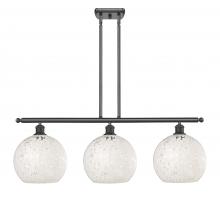 Innovations Lighting 516-3I-OB-G1216-10WM - White Mouchette - 3 Light - 37 inch - Oil Rubbed Bronze - Stem Hung - Island Light