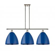 Innovations Lighting 516-3I-PN-MBD-12-BL - Plymouth - 3 Light - 39 inch - Polished Nickel - Cord hung - Island Light